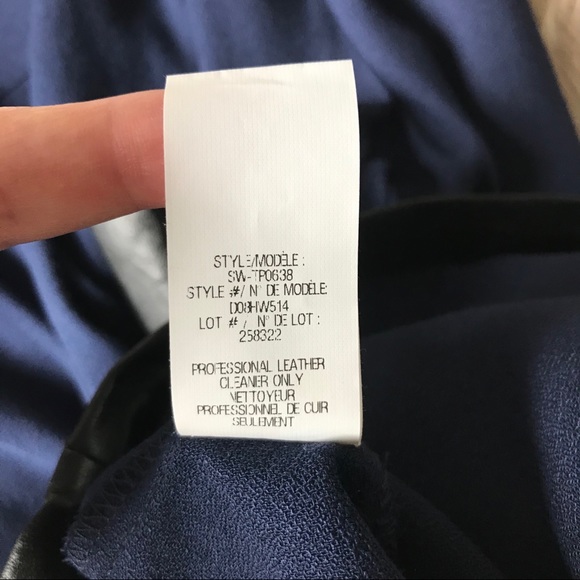 SOLD🥂 HELMUT LANG Morse Leather Trim Faux Wrap Top NWT - Picture 11 of 16